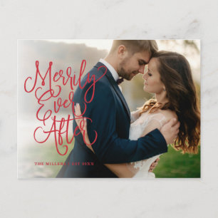 Merrily Ever After Full Photo Holiday   Thank You Postcard