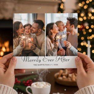 Merrily Ever After Holiday Family Greeting Card