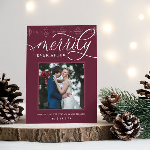 Merrily Ever After   Holiday Wedding Announcement