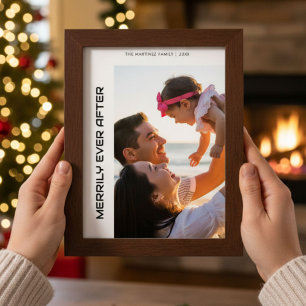 Merrily Ever After Joyful Family Christmas Card