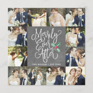 Merrily Ever After Wedding Holiday 12 Photo Card
