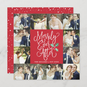 Merrily Ever After Wedding Holiday 12 Photo Card