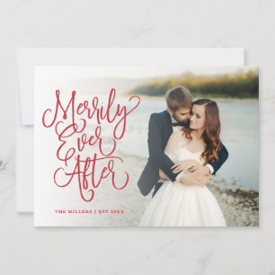 Merrily Ever After Wedding Holiday Full Photo Red Card
