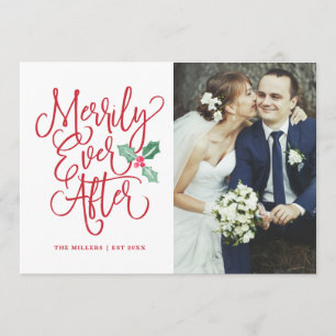 Merrily Ever After Wedding Holiday/Thank You Photo Invitation