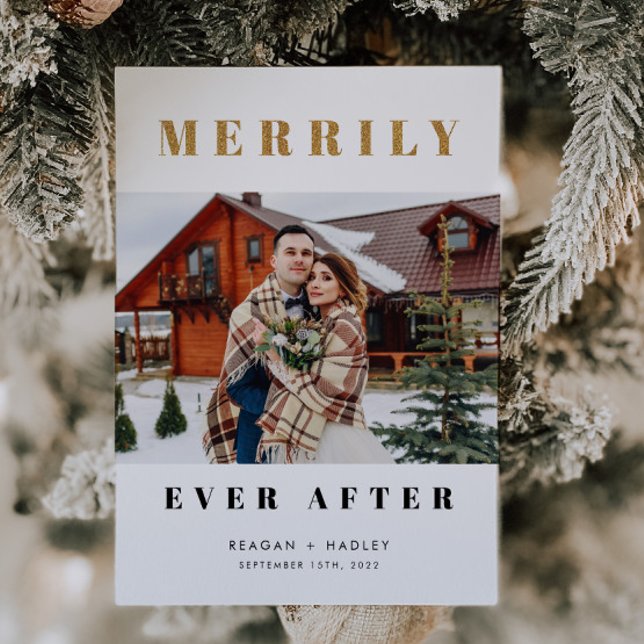 Merrily Ever After Wedding Photo Announcement (Creator Uploaded)