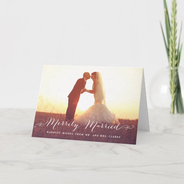 Merrily Married Christmas Photo Holiday (Front)