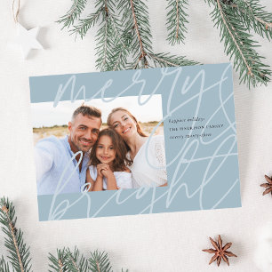 Merrily Sketched Modern Holiday Photo Card