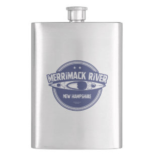 Merrimack River New Hampshire Kayak Hip Flask
