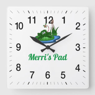 Merri's Pad Square Wall Clock