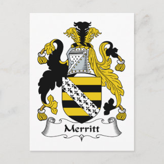 Merritt Family Crest Postcard