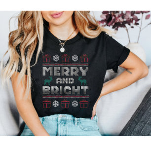Merrry and Bright Ugly Christmas Shirt
