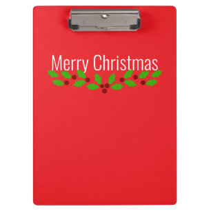 Merrry Christmas, holiday red, Clipboard