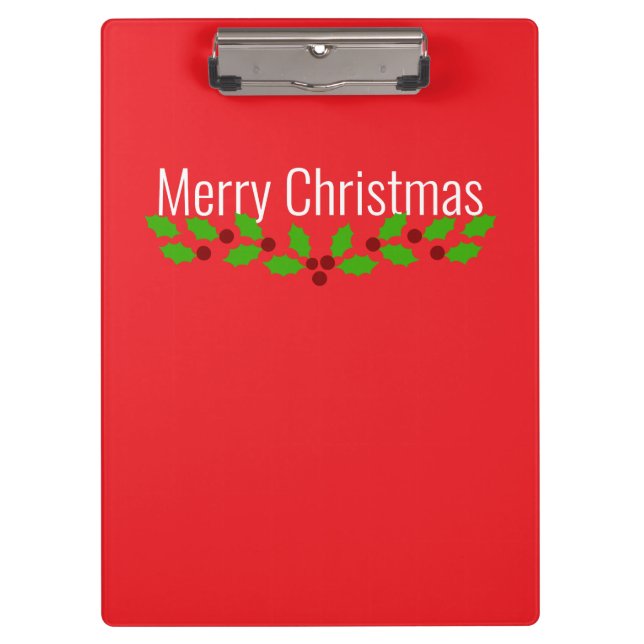 Merrry Christmas, holiday red, Clipboard (Front)