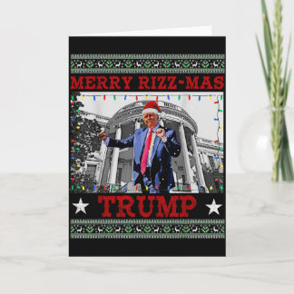 Merrry Rizzmas Trump Funny Humorous Trump Dance Ch Card