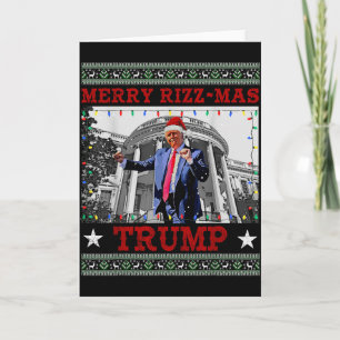 Merrry Rizzmas Trump Funny Humourous Trump Dance C Card