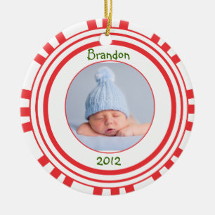 Merry 1st Christmas Ornanment Ceramic Ornament