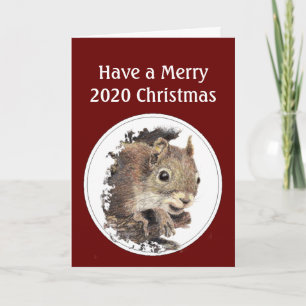 Merry 2020 Christmas In Spite of the Nuts!  Humour Holiday Card