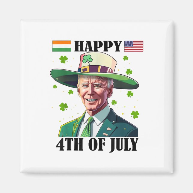 Merry 4th Of Easter Funny Joe Biden St Patricks Da Magnet (Front)