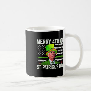 Merry 4th Of St Patricks Day Joe Biden Leprechaun Coffee Mug