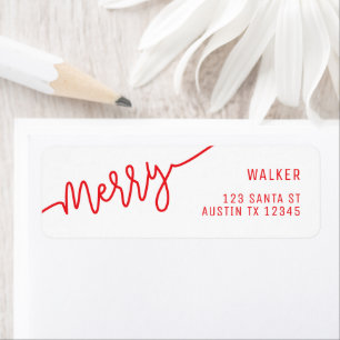 Merry Address Label Return Address Label