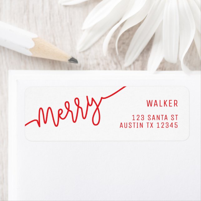 Merry Address Label Return Address Label (Insitu)