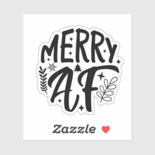 Merry Af Funny Christmas Snowflake Xmas