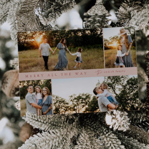 Merry All the Way 4-photo Christmas Card
