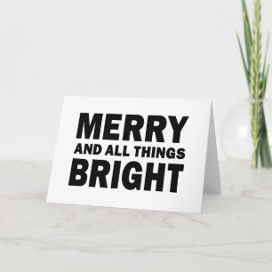 Merry & All Things Bright Holiday Christmas Card