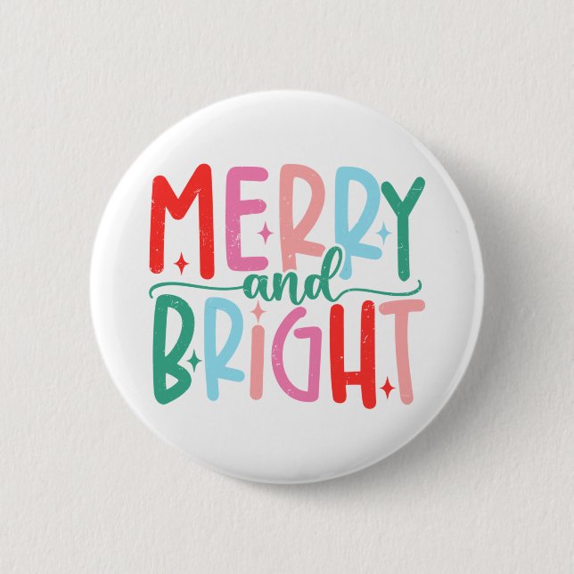 Merry &amp; Bright Moody &amp; Uptight Matching Co 6 Cm Round Badge (Front)