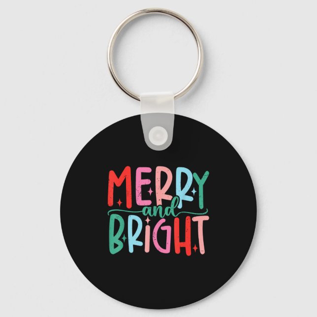 Merry &amp; Bright Moody &amp; Uptight Matching Co Key Ring (Front)