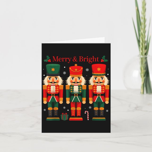 Merry &amp; Bright Nutcracker Christmas Ballet Dan Card (Front)