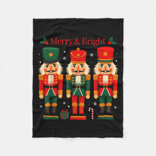 Merry & Bright Nutcracker Christmas Ballet Dan Fleece Blanket