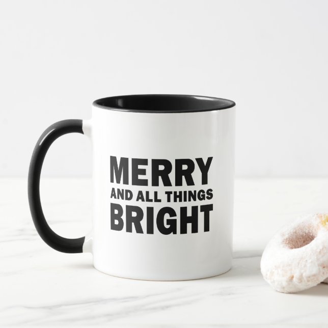 Merry and all Things Bright | Holiday Mug (With Donut)