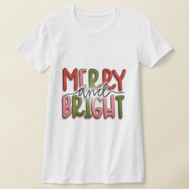 Merry and Bright 3D Graffiti Edition – Urban Chic  T-Shirt (Laydown)