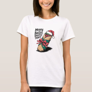 Merry and Bright: A Festive Christmas Burrito T-Shirt