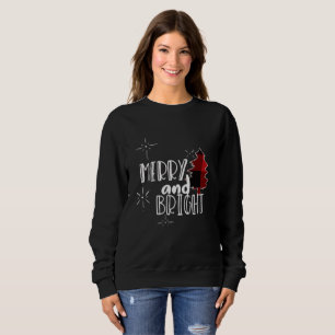 Merry and Bright Amazing Xmas  Funny Christmas Sweatshirt