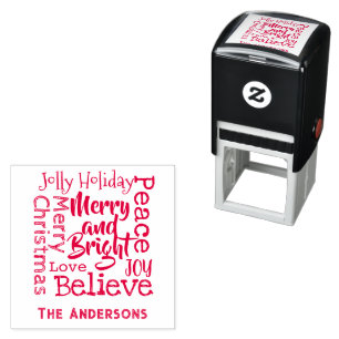 Merry and Bright  and Favourite Christmas Sayings Self-inking Stamp