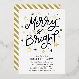 Merry and Bright Black Gold Holiday Party
