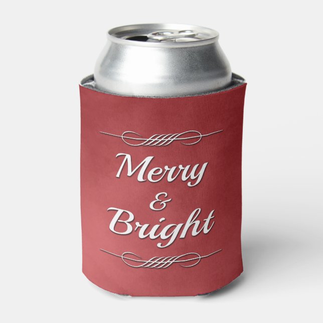 Merry and Bright Can Cooler (Can Front)