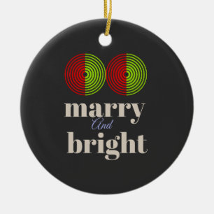 "Merry and Bright: Celebrate the Joy of the Season Ceramic Ornament