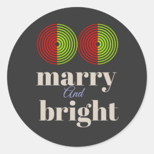 "Merry and Bright: Celebrate the Joy of the Season Classic Round Sticker