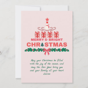 Merry And Bright Christmas 2023 Elegant Colourful Invitation