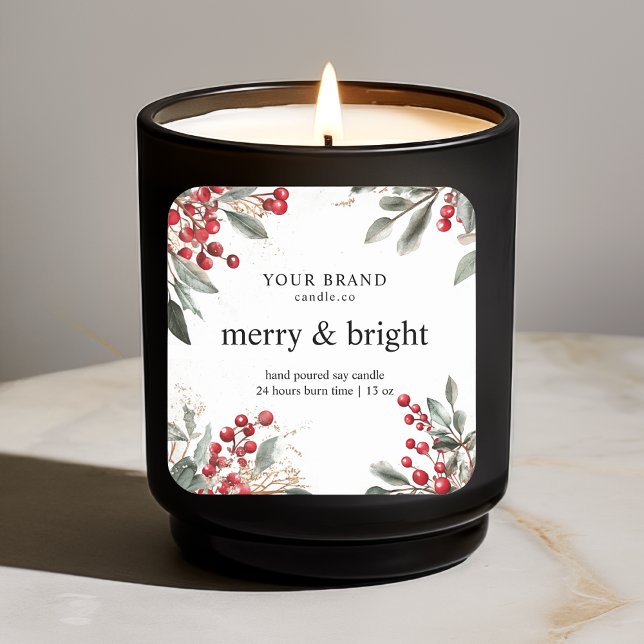 Merry and Bright Christmas Candle Sticker (Creator Uploaded)