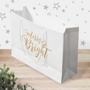 Merry and Bright Christmas Company Large Gift Bag