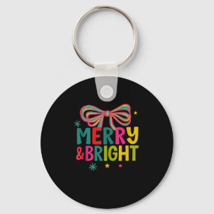 Merry And Bright Christmas Crew 2025 Funny Family  Key Ring
