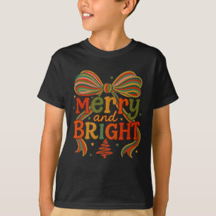 Merry And Bright Christmas Crew 2025 Funny Family T-Shirt