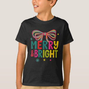 Merry And Bright Christmas Crew 2025 Funny Family T-Shirt
