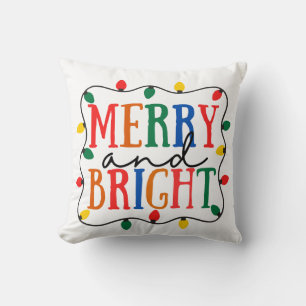 Merry And Bright Christmas Cushion
