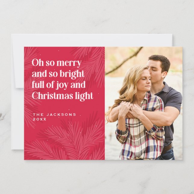 Merry and Bright Christmas Design Holiday Card (Front)