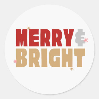 Merry and Bright Christmas Envelope Seal